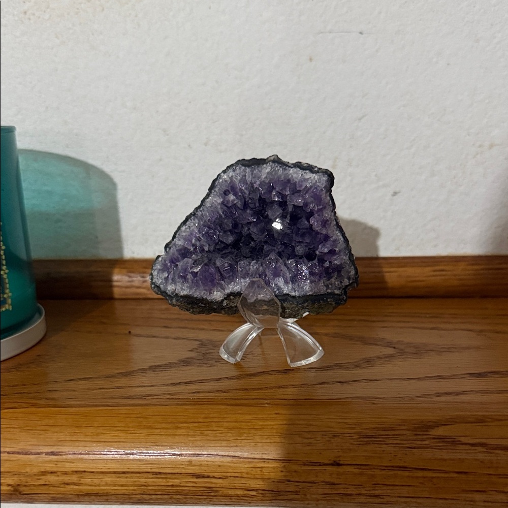 Purple Geode Crystal + Stand